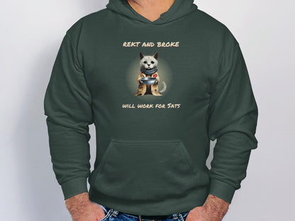 Rekt and Broke Hoodie | Unisex Hooded Sweatshirt
